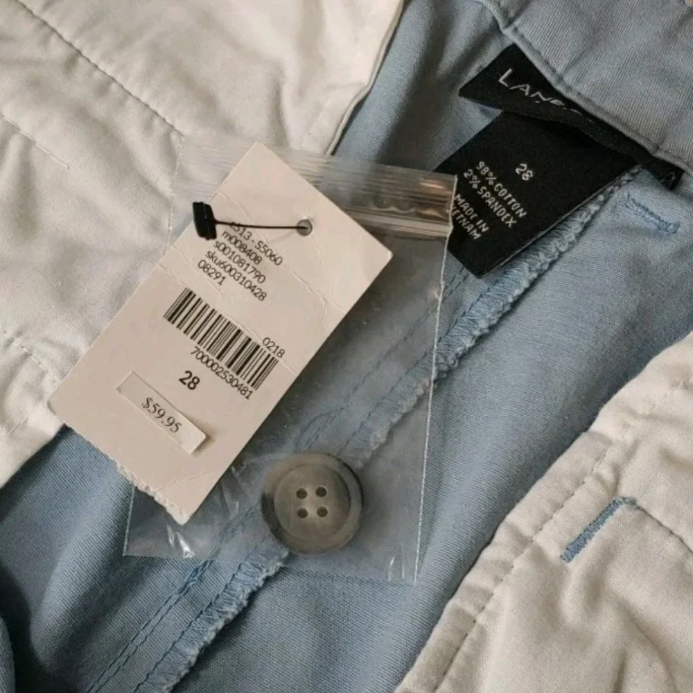 Lane Bryant Boyfriend Allie Pants Woman Plus Sz 28W Blue Stretch Twill Ankle Nwt